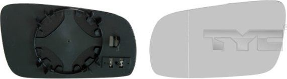 Зеркальное стекло бокового зеркала TYC левое для SEAT Toledo II 1998-2003. Артикул 337-0038-1