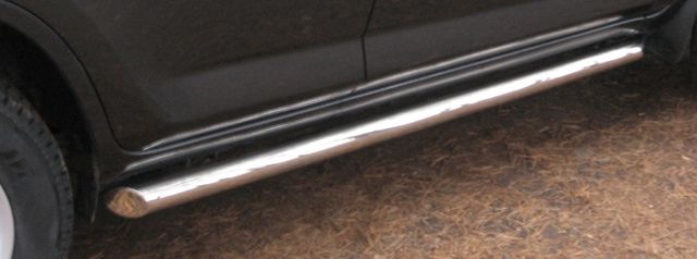 Защита порогов RusStal труба d76 (вариант 1) для Mitsubishi L200 IV 2010-2015. Артикул MLT-0011251