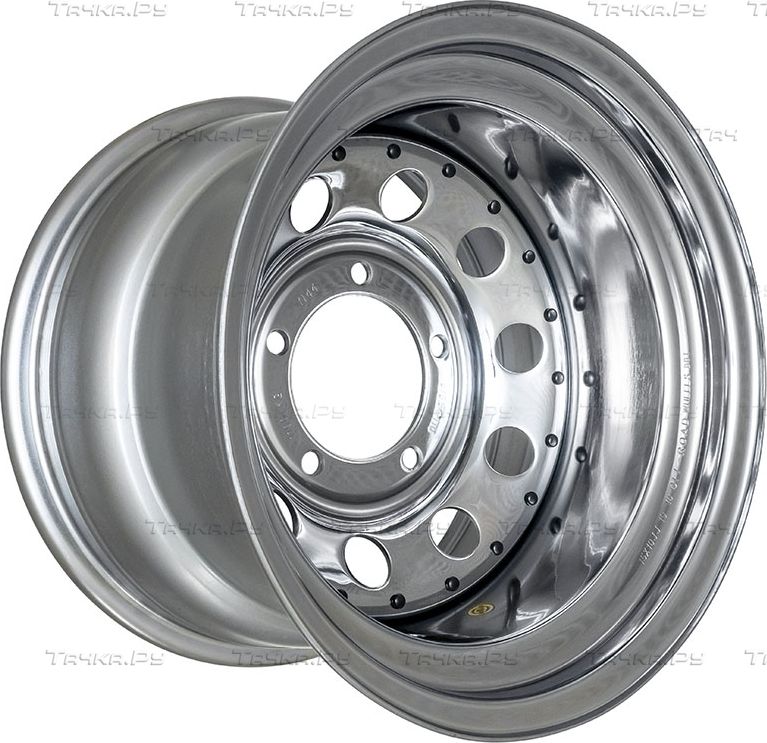 Колёсный диск OFF-ROAD Wheels усиленный стальной хромированный 5x139,7 10xR15 d110 ET-44 для УАЗ Hunter 2003-2026. Артикул 1510-53910CH-44