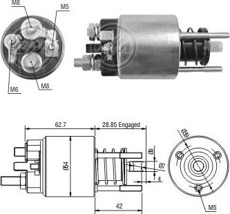 Втягивающее реле стартера Era. Артикул ZM396