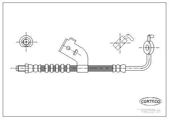 Тормозной шланг Corteco. Артикул 19032131
