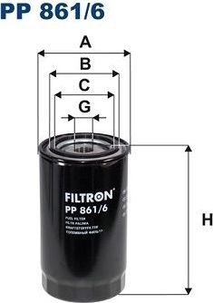 Топливный фильтр Filtron. Артикул PP 861/6