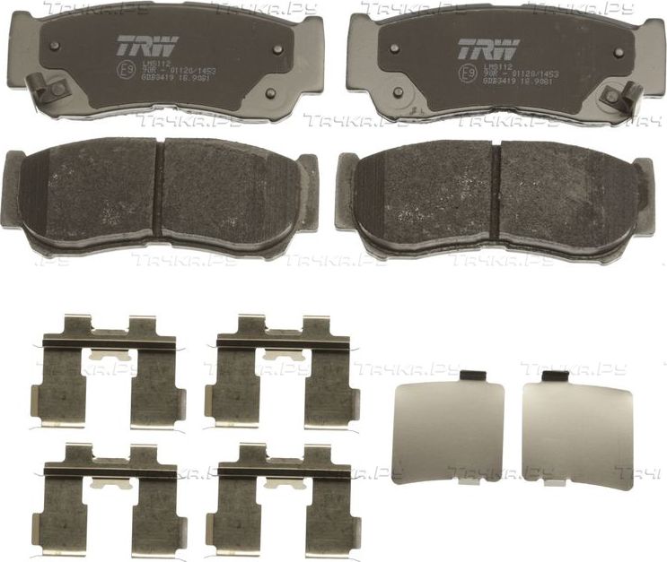Тормозные колодки TRW COTEC задние для Hyundai Santa Fe II 2006-2012. Артикул GDB3419