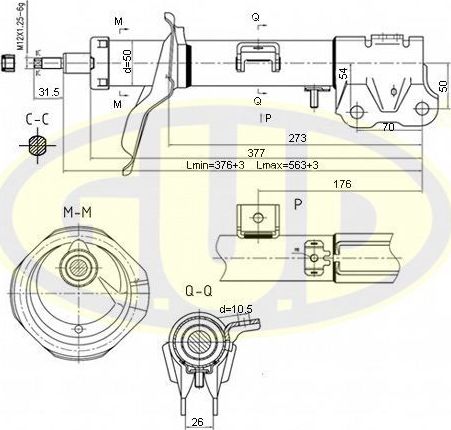 Амортизатор G.U.D.. Артикул GSA339081