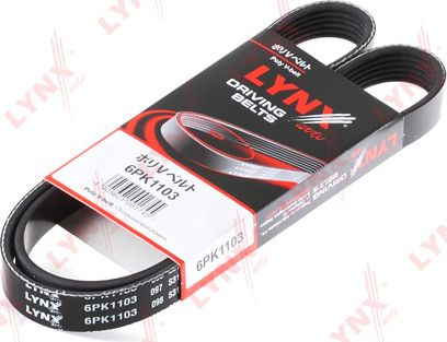 Приводной ремень поликлиновой LYNXauto. Артикул 6PK1103