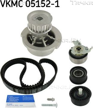 Помпа (водяной насос) с комплектом ремня ГРМ SKF для Opel Astra G 1998-2009. Артикул VKMC 05152-1