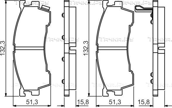 Тормозные колодки Bosch (Low-Metallic) передние для Mazda MX-6 1994-1997. Артикул 0 986 495 265