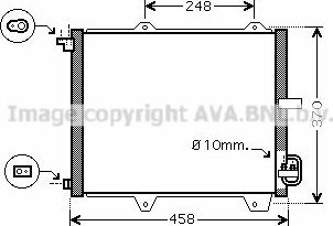 Радиатор кондиционера (конденсатор) AVA для Suzuki Ignis II (HR) 2003-2008. Артикул SZ5088