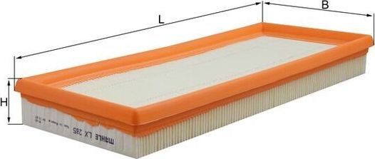 Воздушный фильтр Mahle-Knecht. Артикул LX 285