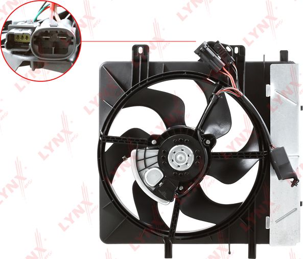 Вентилятор радиатора двигателя LYNXauto для Citroen C2 2003-2012. Артикул RF-1671