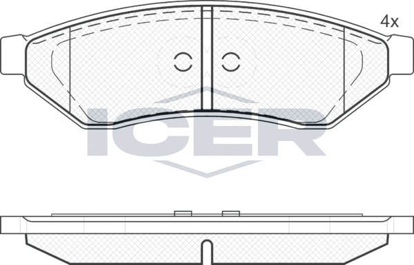 Тормозные колодки Icer. Артикул 181726