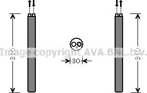 Осушитель кондиционера AVA для Alfa Romeo Spider III 2006-2011. Артикул ALD098