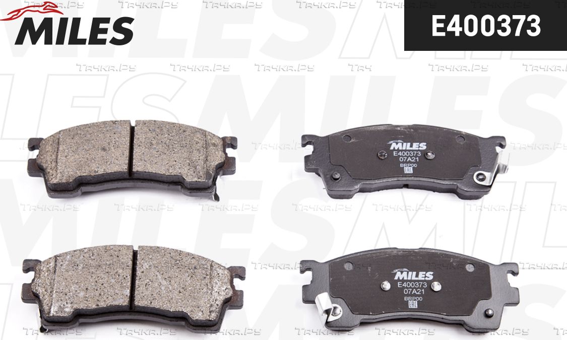 Тормозные колодки Miles (Low-Metallic) для Mazda 626 V (GF) 1998-2002. Артикул E400373