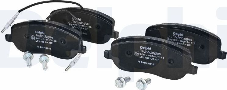 Тормозные колодки Delphi (Low-Metallic). Артикул LP1792