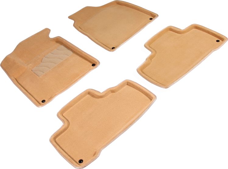 Коврики Seintex 3D ворсовые для салона SsangYong Actyon II 2010-2015 БЕЖЕВЫЕ. Артикул 84116