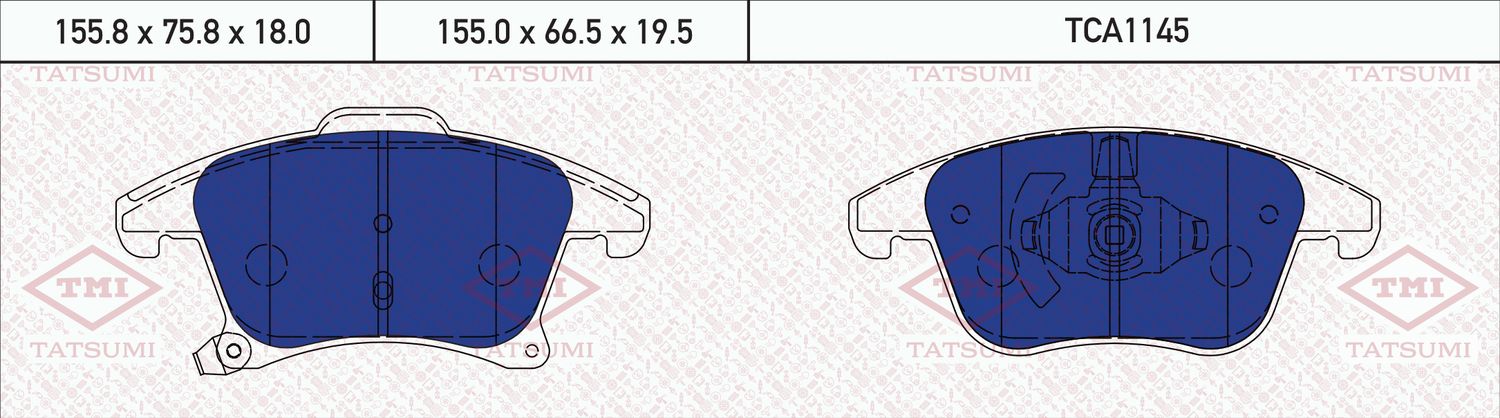 Колодки тормозные FORD MONDEO 15-/S-MAX 15- передние (Tatsumi). Артикул TCA1145