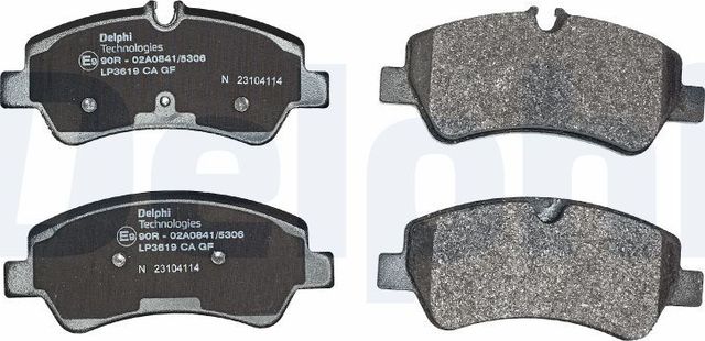 Тормозные колодки Delphi (Low-Metallic). Артикул LP3619