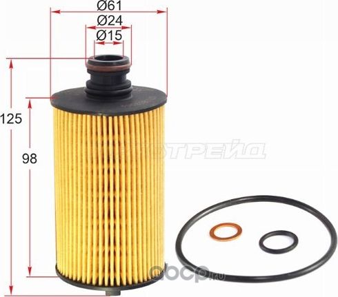 Фильтр масляный картридж SSANGYONG ACTYON 10-AC (SAT). Артикул ST6711803009