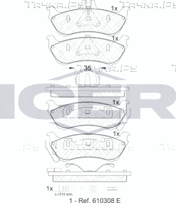 Тормозные колодки Icer. Артикул 181392