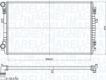 Радиатор охлаждения двигателя Magneti Marelli для Skoda Octavia A8 2019-2026. Артикул 350213173400