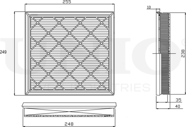 Фильтр воздушный (Unio). Артикул FLT-10058