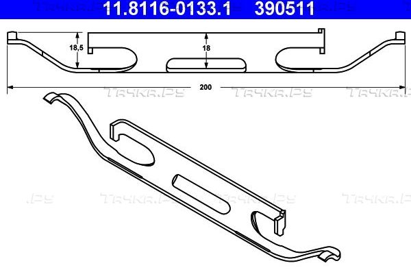 Пружина тормозного суппорта ATE передний для BMW 7 III (E38) 1994-2001. Артикул 11.8116-0133.1