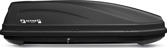 Автомобильный бокс PT Group ACTIVE S аэродинамический черный (320 л, 150х76х40 см), двустороннее открывание. Артикул UNI-XX-441302.33