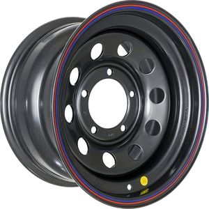 Колёсный диск OFF-ROAD Wheels усиленный стальной черный 5x139,7 8xR15 d110 ET-24 для УАЗ Patriot 2005-2025. Артикул 1580-53910BL-24