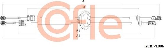 Трос переключения передач КПП Cofle. Артикул 92.2CB.PE006