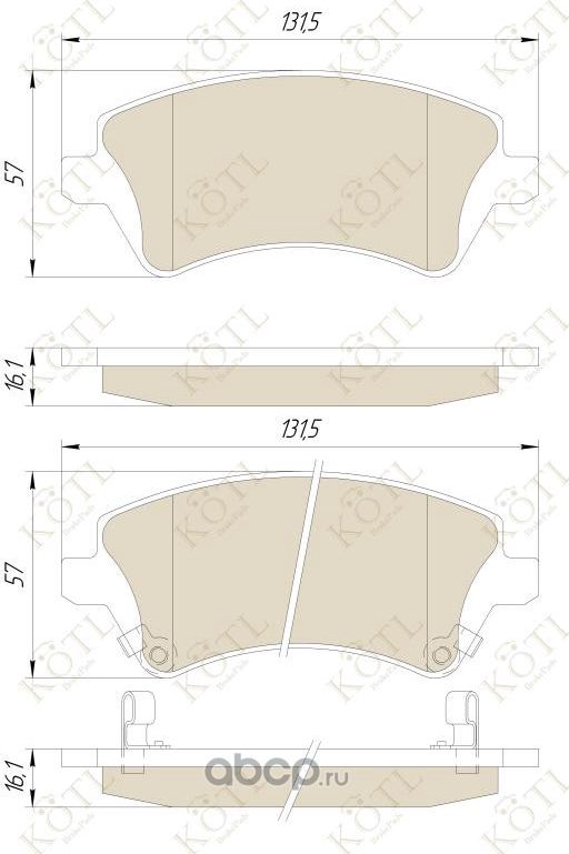 Колодки тормозные дисковые передние к-т TOYOTA COROLLA (E12) 1.4/1.6/1.8/2.0 00>02 (Kotl) Kotl. Артикул 3288kt