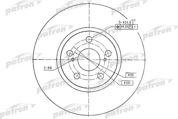 Тормозной диск Patron. Артикул PBD4416