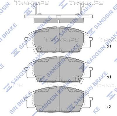 Тормозные колодки Sangsin Hi-Q. Артикул SP1434