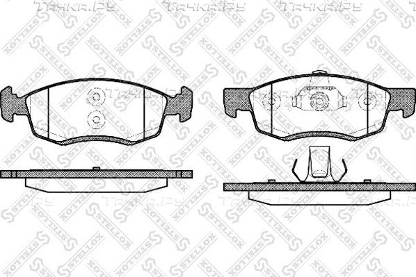 Тормозные колодки Stellox передние для Renault Logan II 2007-2026. Артикул 183 032-SX