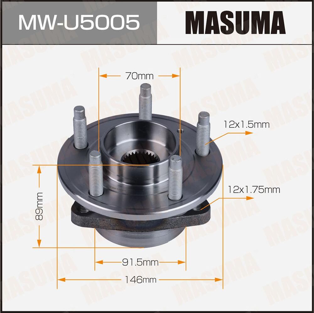 Ступица колеса (Masuma). Артикул MW-U5005