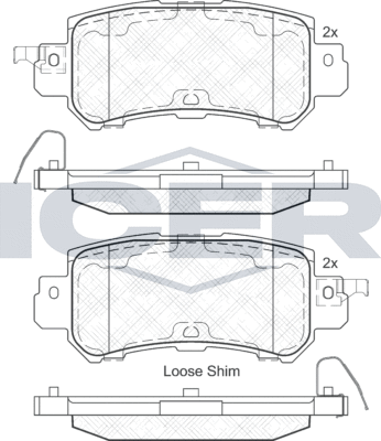 Тормозные колодки Icer. Артикул 182056