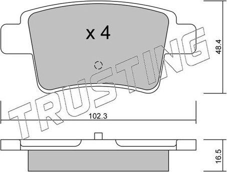 Тормозные колодки Trusting. Артикул 817.0