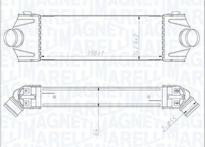 Интеркулер Magneti Marelli для Ford Transit Torneo VII 2006-2014. Артикул 351319204320
