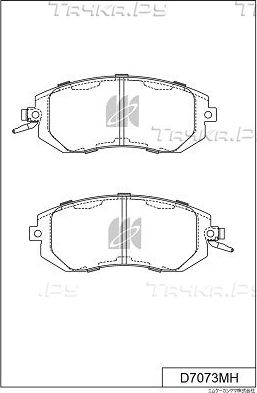 Тормозные колодки MK Kashiyama передние для Subaru Forester IV 2012-2018. Артикул D7073MH