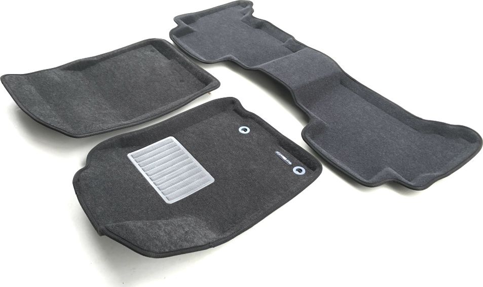 Коврики текстильные Euromat 3D Business (с крепежом) для салона Toyota Land Cruiser Prado 150 рестайлинг 2017-2026 Темно-серые. Артикул EMC3D-005120G