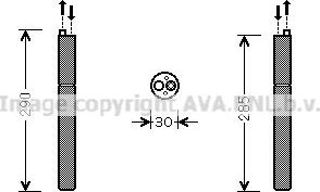 Осушитель кондиционера AVA (алюминий). Артикул AID298