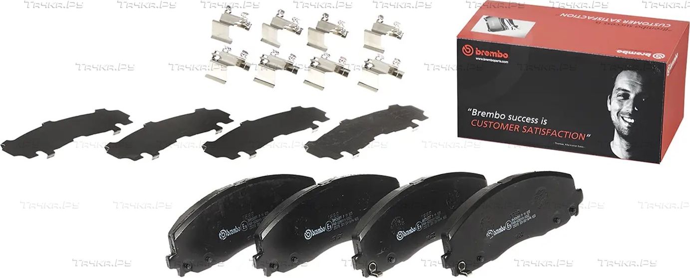Тормозные колодки Brembo PRIME LINE передние для Jeep Wrangler IV (JL) 2017-2026. Артикул P 11 035