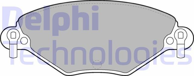 Тормозные колодки Delphi (Low-Metallic) передние для Citroen C5 I 2001-2008. Артикул LP1654