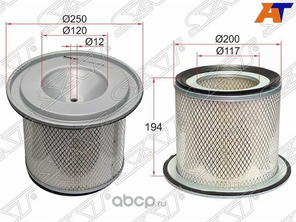 AT_Фильтр воздушный NISSAN PATROL TB48DE Y61 02-10 (SAT). Артикул ST16546VB700