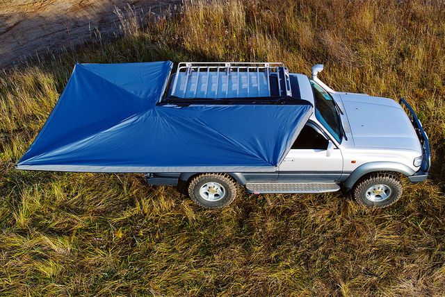 Маркиза автомобильная РИФ веерная безопорная 2х2,3 м (правая). Артикул RIFAV042023802