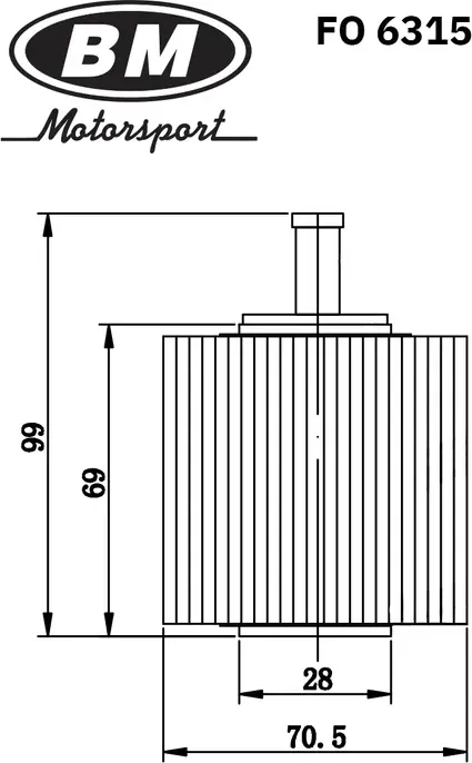 Фильтр масляный (BM). Артикул FO6315