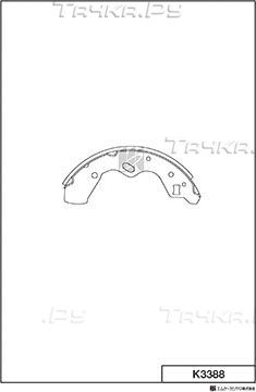 Тормозные колодки MK Kashiyama задние для Mazda 121 II 1990-1996. Артикул K3388