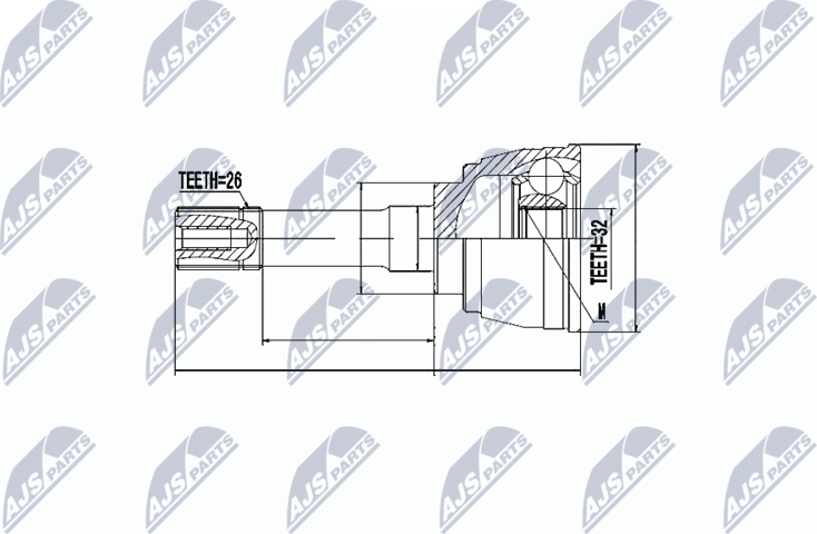 Шрус наружный (граната) NTY. Артикул NPZ-SU-030