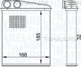 Радиатор отопителя (печки) Magneti Marelli для MINI Paceman R61 2012-2016. Артикул 350218457000