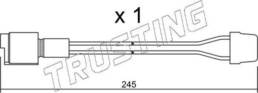 Датчик износа тормозных колодок  Trusting. Артикул SU.072