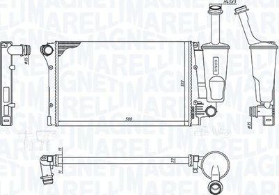 Радиатор охлаждения двигателя Magneti Marelli. Артикул 350213381000